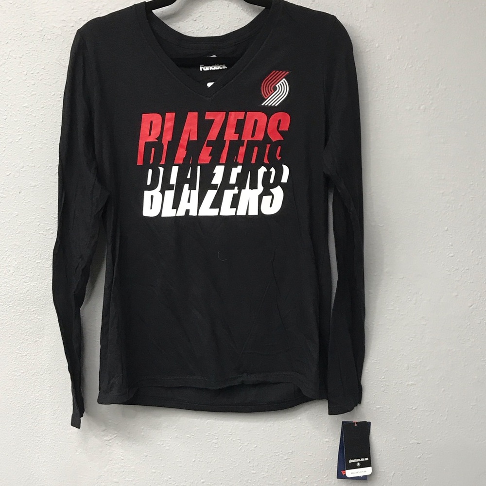 Fanatics Black Long Sleeve TrailBlazers Shirt